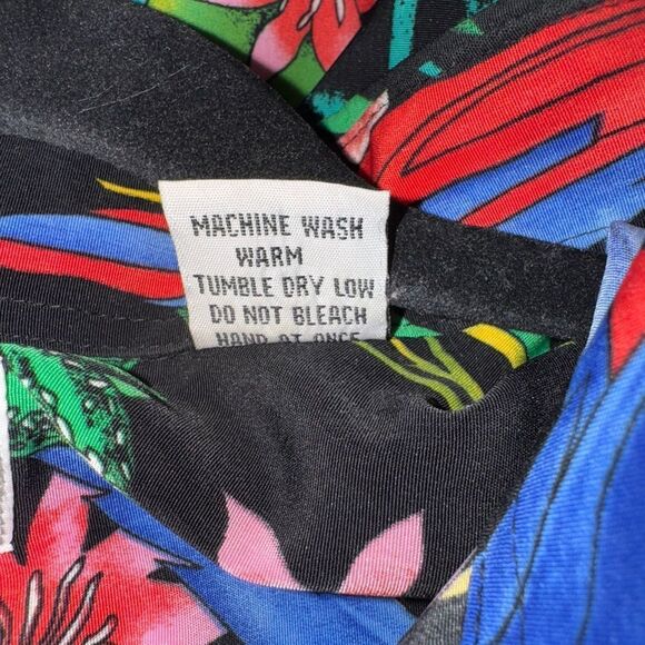 Men’s Vintage Original Hawaiian Shirt by Monticerutti Tropical Parrot Print sz M - Picture 8 of 11